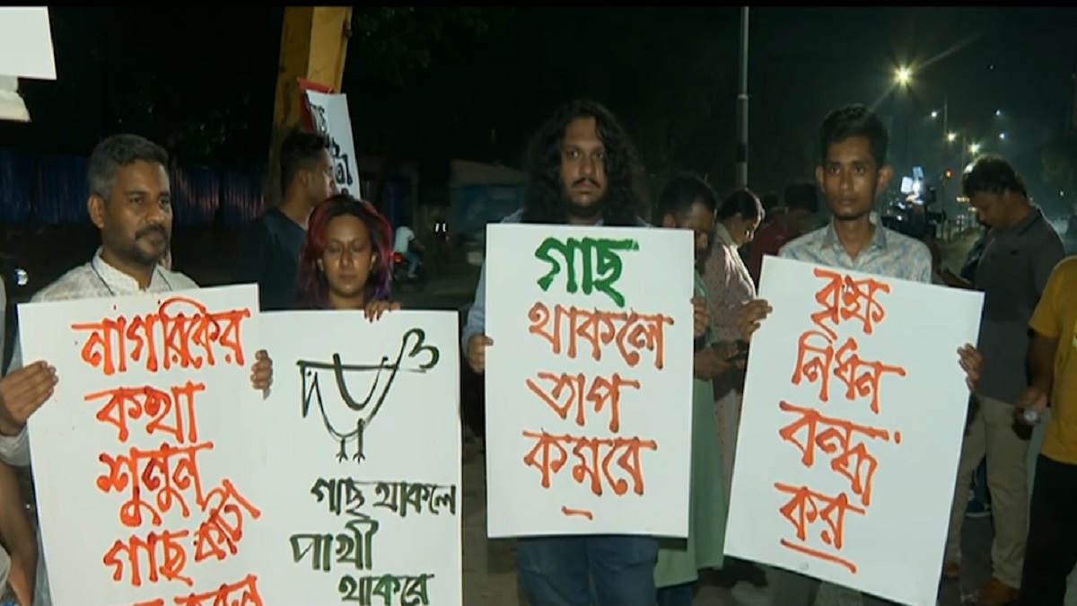 ধানমন্ডিতে সৌন্দর্যবর্ধনের নামে রাতের আঁধারে গাছ কাটার অভিযোগ, পরিবেশবাদীদের উদ্বেগ