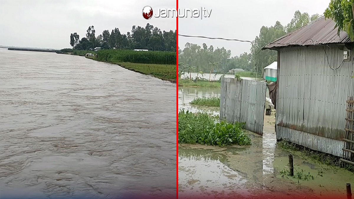 লালমনিরহাটে বিপদসীমার ৫ সেন্টিমিটার উপরে তিস্তার পানি