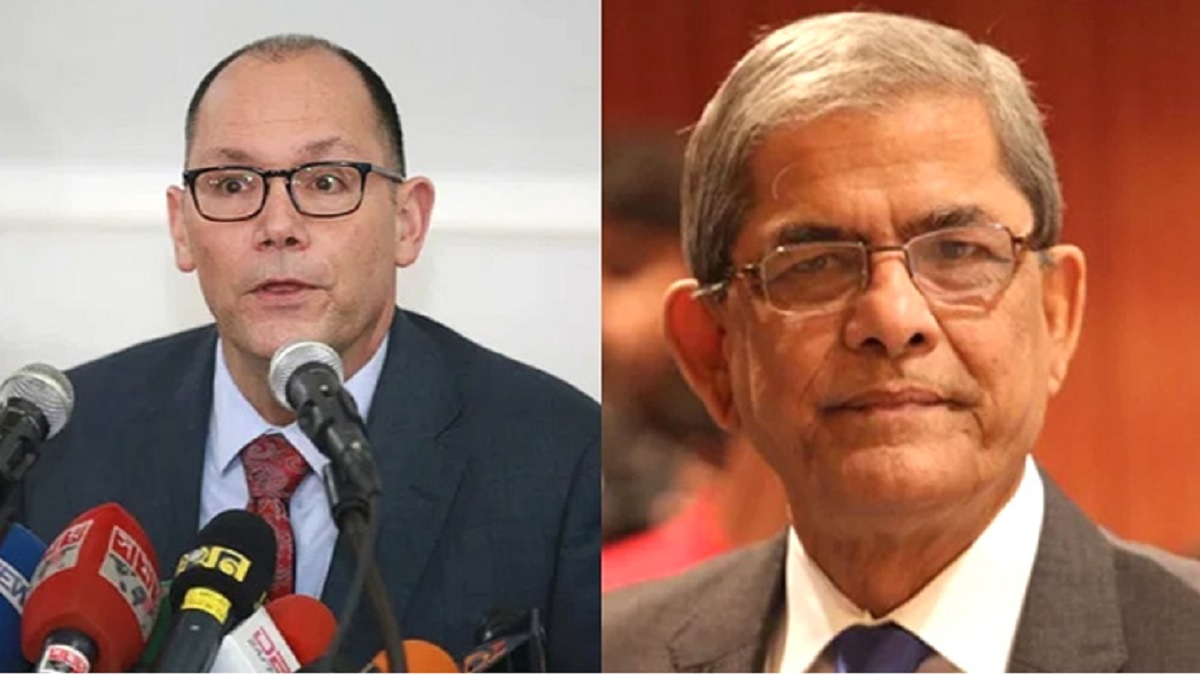 মার্কিন রাষ্ট্রদূত পিটার হাসের সাথে মির্জা ফখরুলের বৈঠক