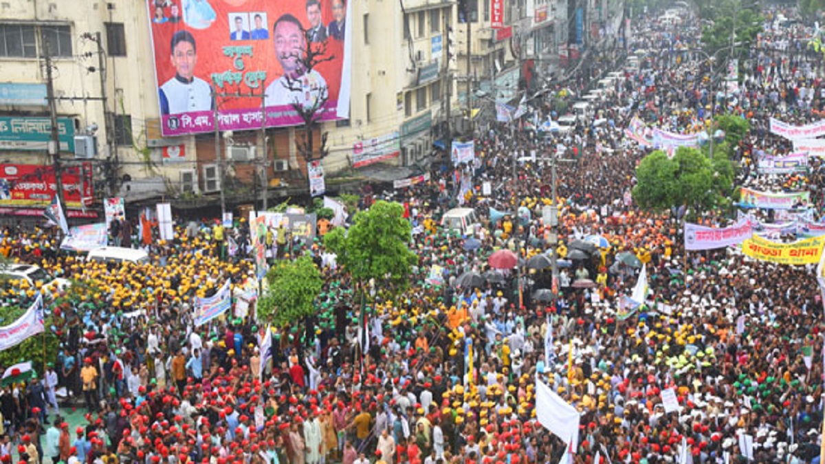 শান্তি সমাবেশে যে পাঁচ দফা ঘোষণা দিয়েছেন নেতারা