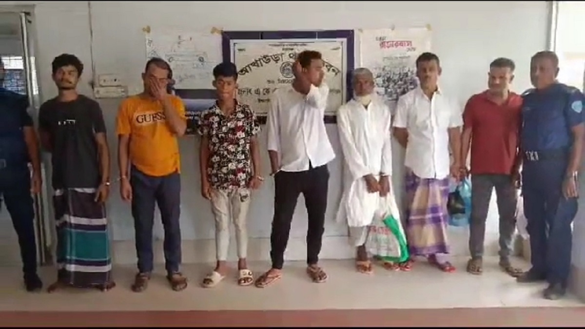 আখাউড়ায় পলাতক আসামিসহ গ্রেফতার ৭