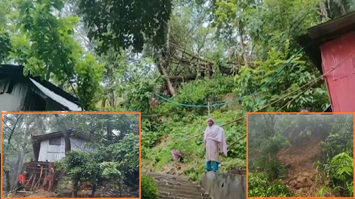 প্রবল বৃষ্টিতে বান্দরবানে পাহাড় ধসের শঙ্কা, মৃত্যুঝুঁকি জেনেও সরতে নারাজ অনেক বাসিন্দা
