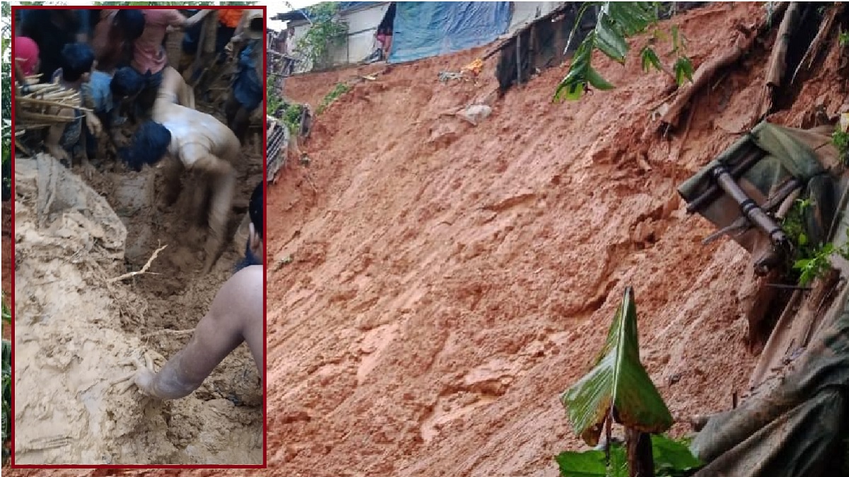 উখিয়ার রোহিঙ্গা ক্যাম্পে পাহাড় ধসে মা-মেয়ের মৃত্যু