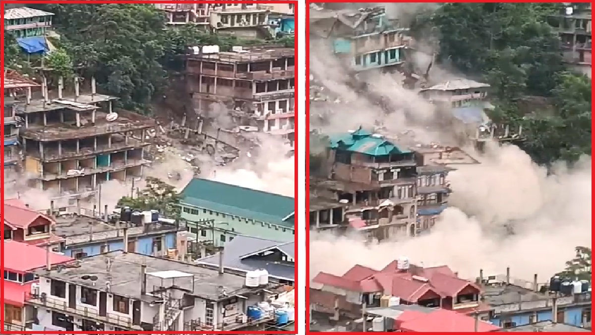 হিমাচলে ভূমিধসে ধ্বংস একাধিক বহুতল ভবন, ভিডিও প্রকাশ্যে