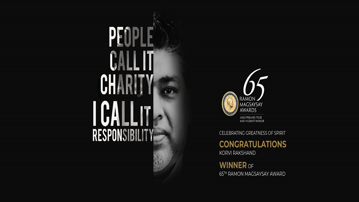 ম্যাগসাইসাই পুরস্কার পেলেন জাগো ফাউন্ডেশনের প্রতিষ্ঠাতা করভি রাখসান্দ