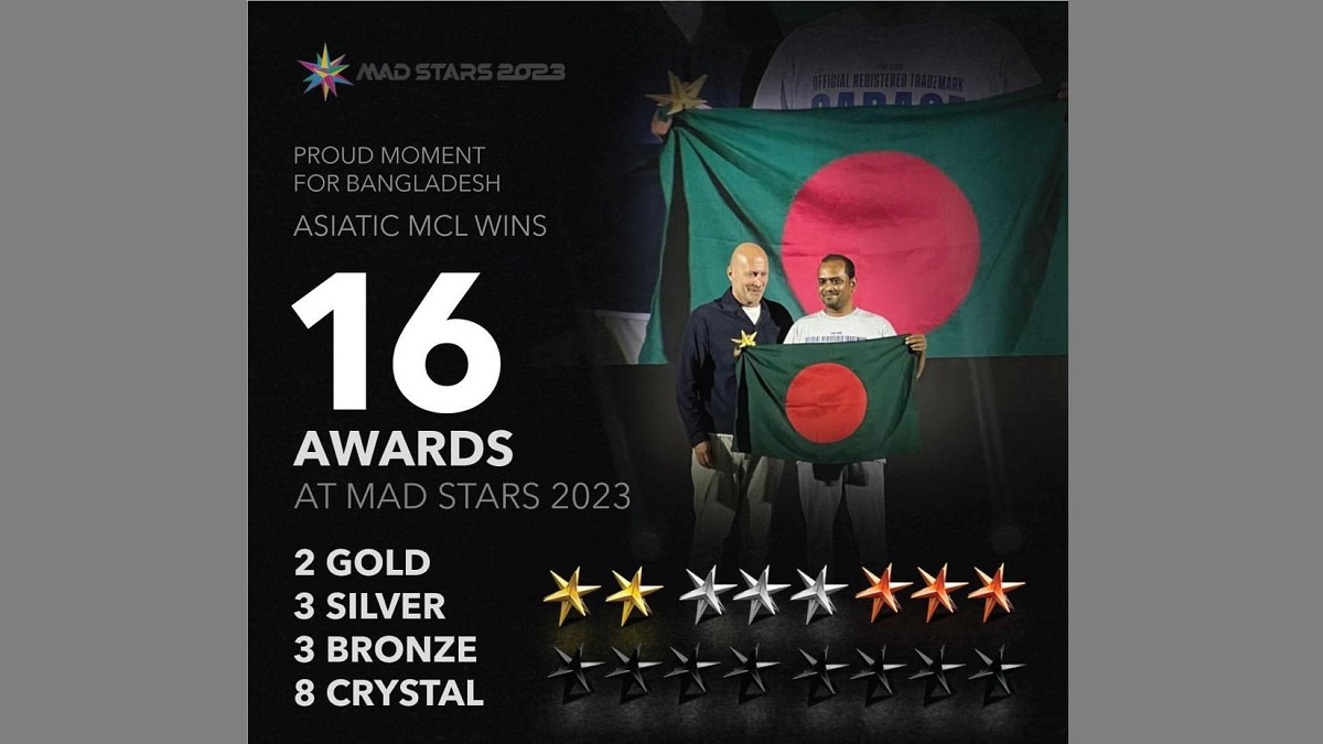 ম্যাড স্টারসে ১৬ পুরস্কার পেলো এশিয়াটিক এমসিএল
