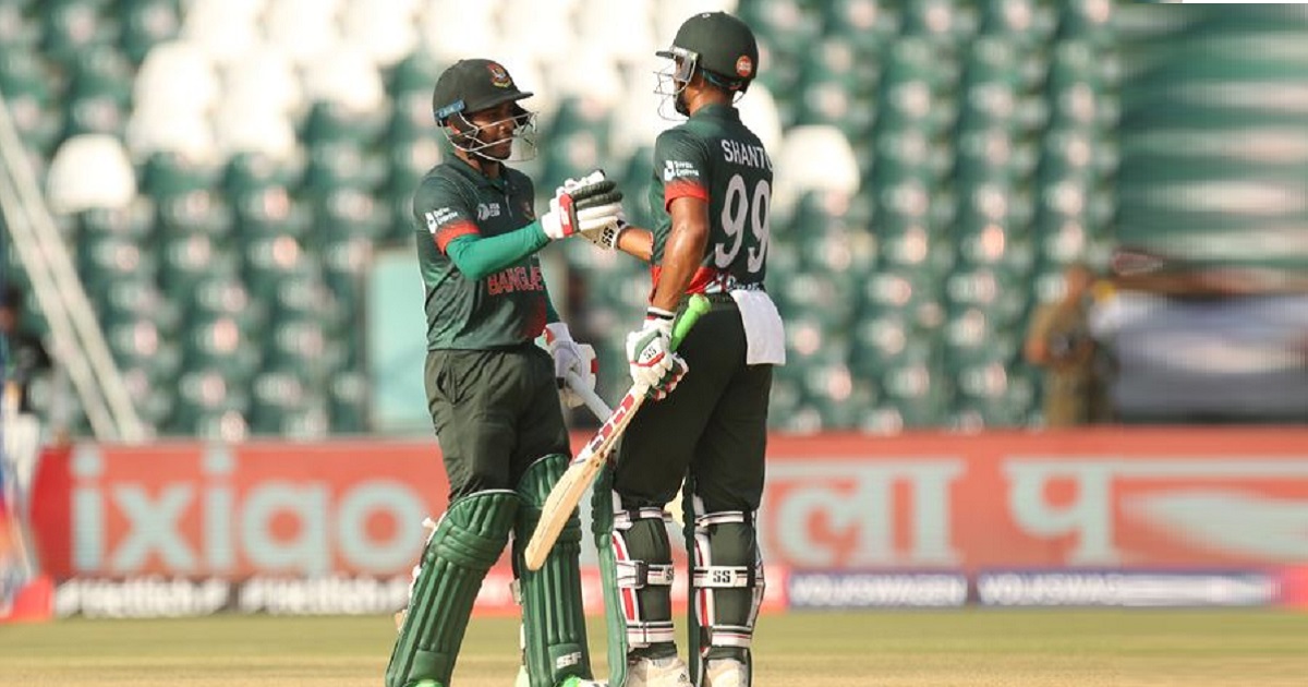 শান্ত-মিরাজের জোড়া সেঞ্চুরিতে রান পাহাড়ে বাংলাদেশ