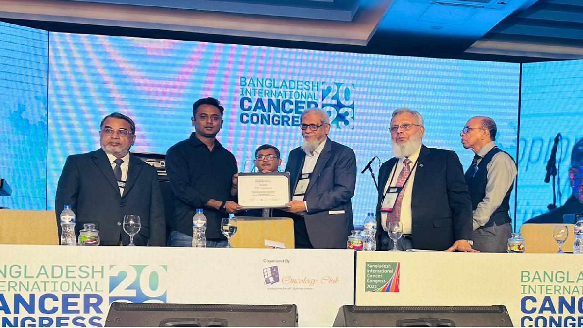 ক্যান্সার সচেতনতায় অবদানের জন্য ‘বিশেষ সম্মাননা পুরস্কার’ পেলেন রাফে সাদনান আদেল