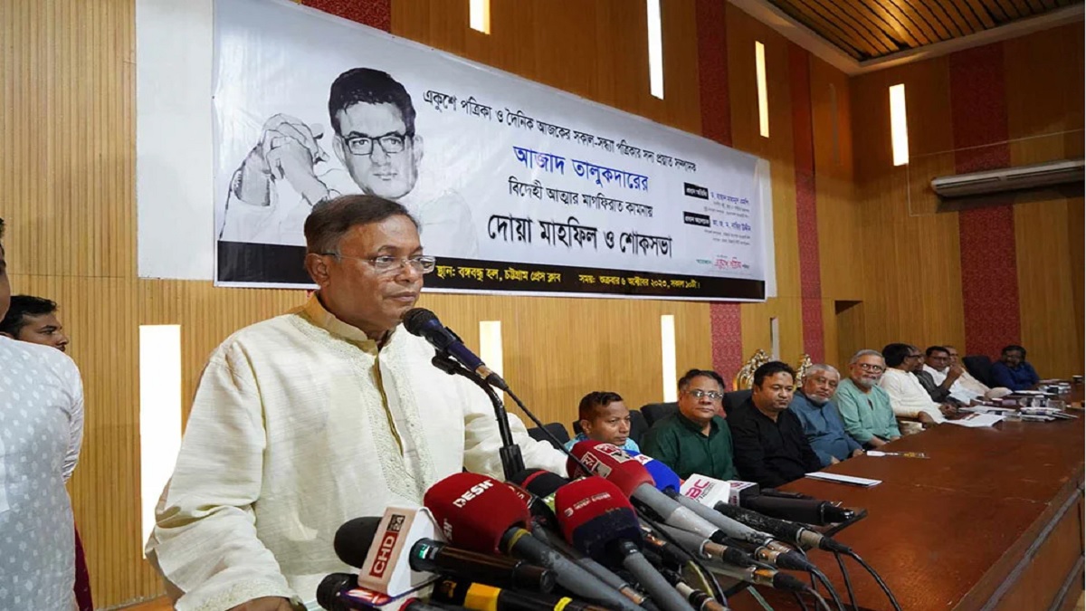 বিএনপি’র আল্টিমেটাম ফাঁকা বুলি ছাড়া কিছু নয়: তথ্যমন্ত্রী