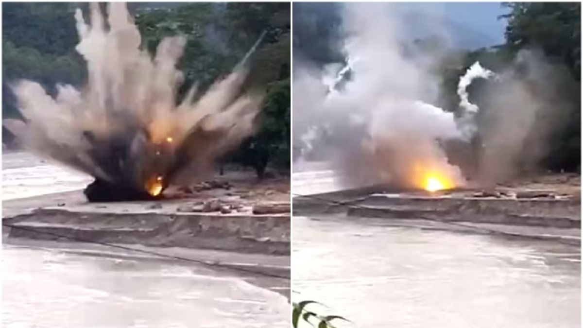 বন্যার মধ্যেই সিকিমে তিস্তা নদীতে বড় বিস্ফোরণ! (ভিডিও)