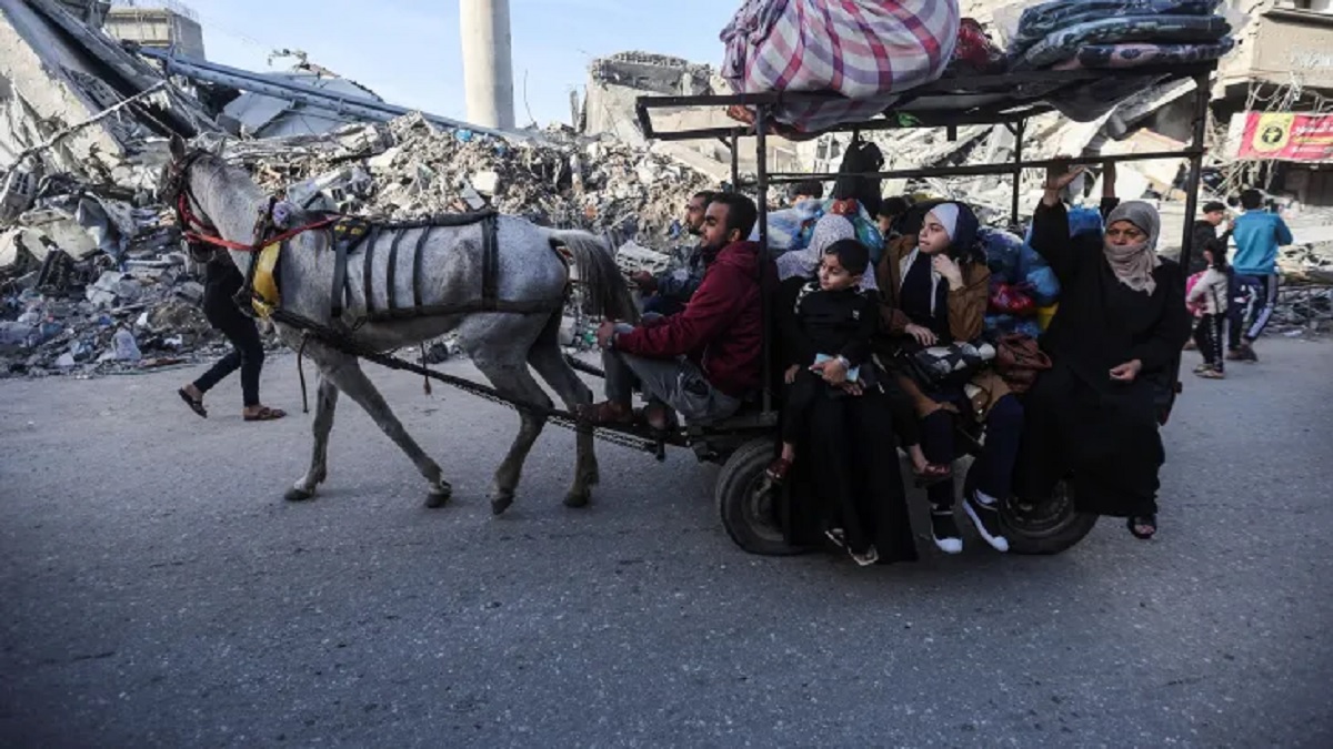 গাজায় যুদ্ধবিরতি: শরণার্থী শিবির ছেড়ে ঘরমুখী হাজারো ফিলিস্তিনি