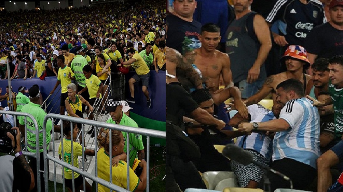 ছবি: মারাকানায় ব্রাজিল-আর্জেন্টিনা সমর্থকদের হট্টগোল