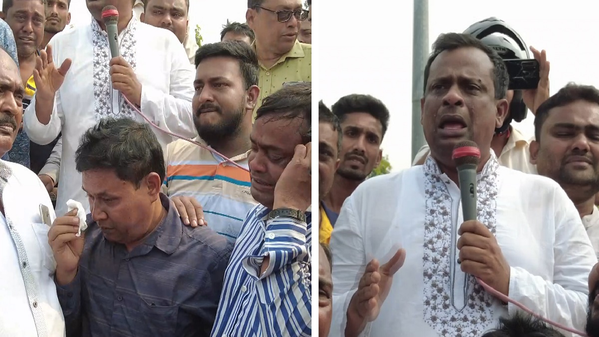 কাঁদলেন এমপি, কাঁদালেন নেতাকর্মীদের