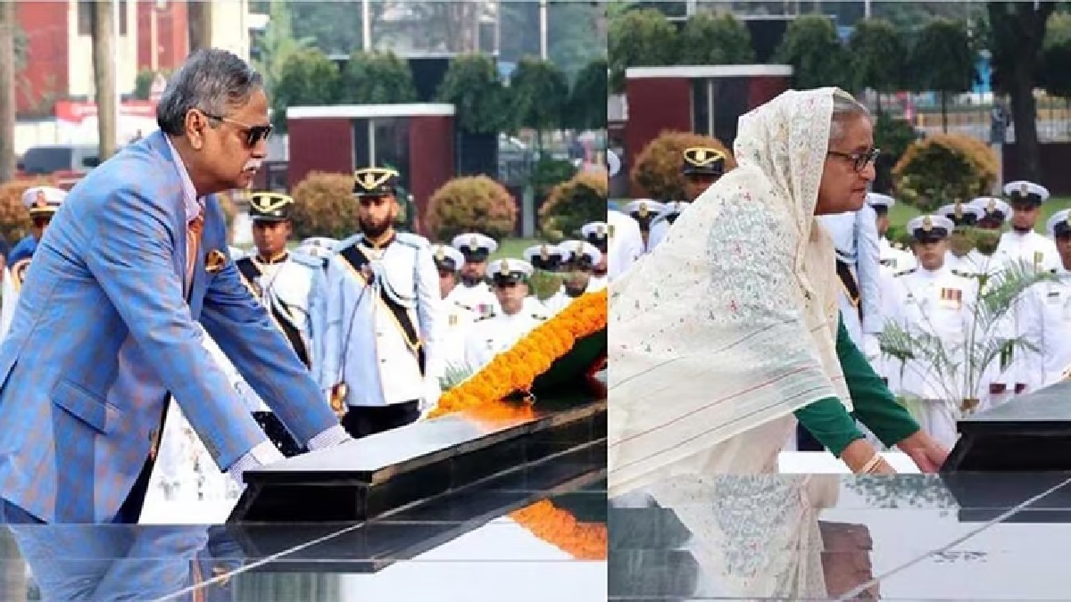 শিখা অনির্বাণে রাষ্ট্রপতি ও প্রধানমন্ত্রীর শ্রদ্ধা