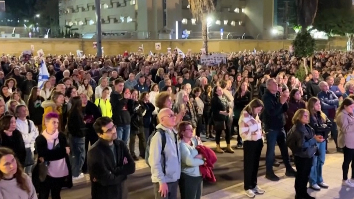 জিম্মিদের মুক্তির দাবিতে আবারও ইসরায়েলে বিক্ষোভ