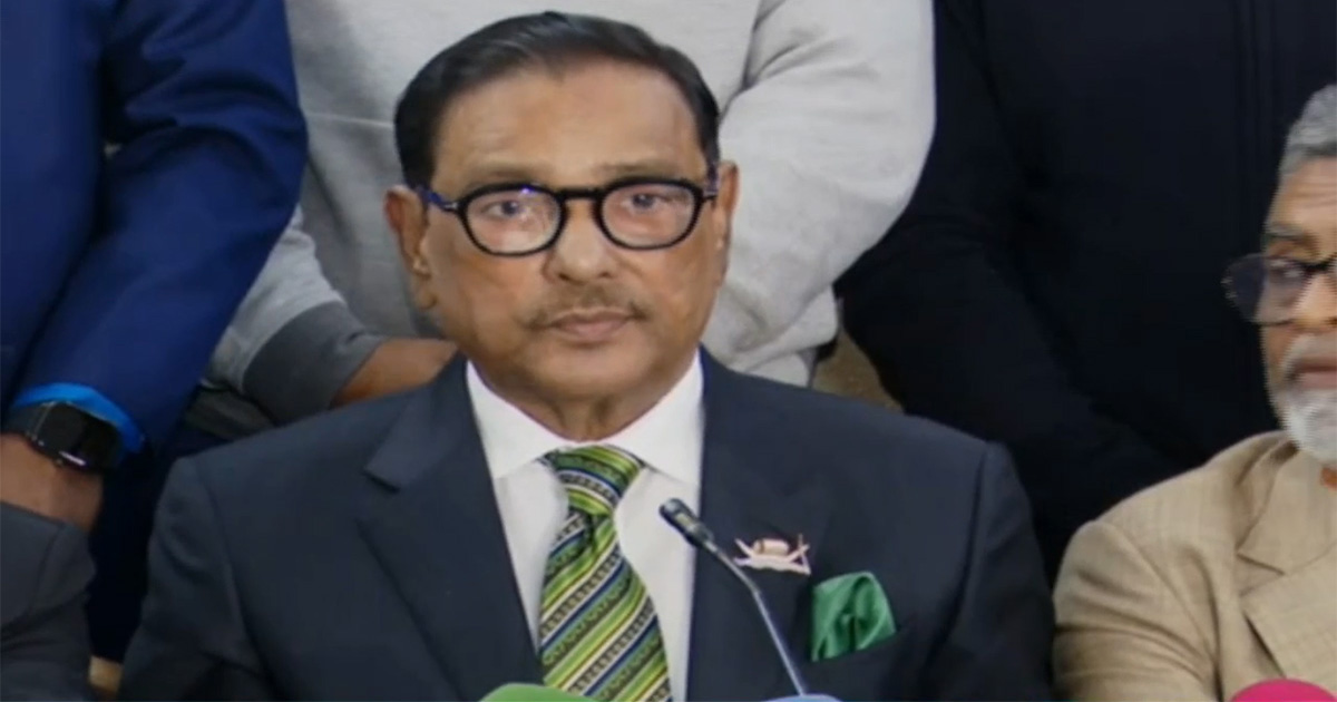 আমরা জনগণের ভোটে নির্বাচিত সরকার: ওবায়দুল কাদের