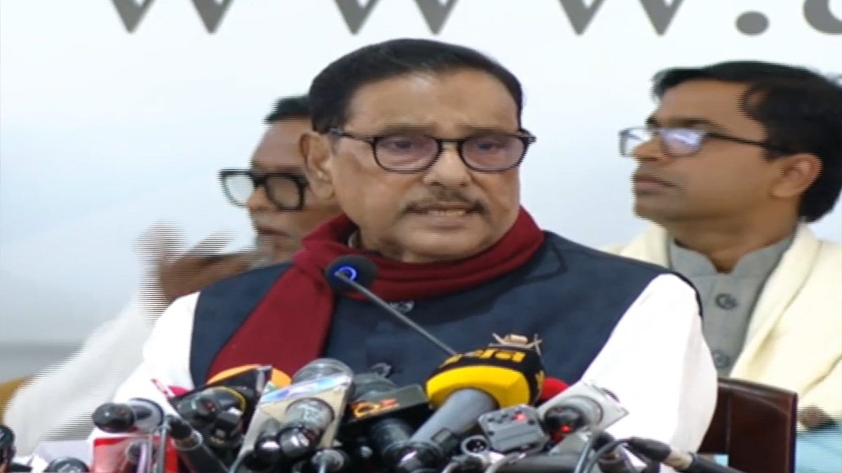 ব্যালটের মাধ্যমে মানুষ বিএনপিকে প্রত্যাখ্যান করেছে: ওবায়দুল কাদের