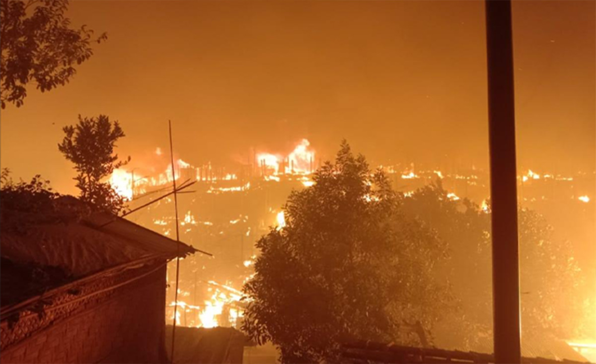 রোহিঙ্গা ক্যাম্পের আগুন নিয়ন্ত্রণে, পুড়েছে ৭ শতাধিক ঘর