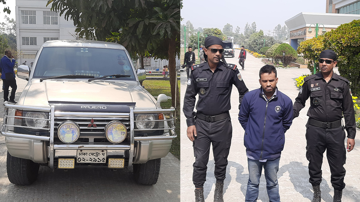 সিরাজগঞ্জে পাজেরো গাড়ি থেকে ৪৪২ বোতল ফেনসিডিল উদ্ধার