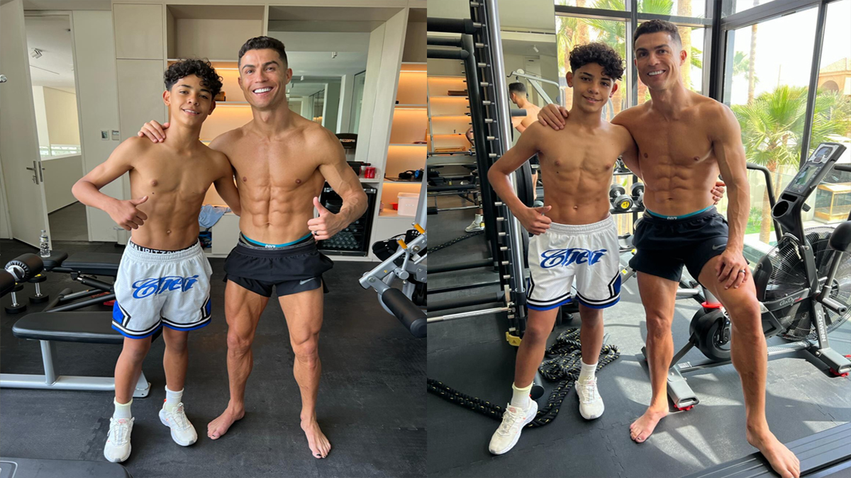 ছেলের সাথে ‘সিক্স প্যাক’ ছবি পোস্ট করে যা বললেন রোনালদো