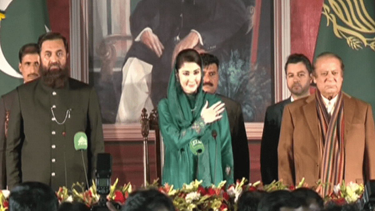 পাকিস্তানে প্রথম নারী মুখ্যমন্ত্রী হলেন মরিয়ম নওয়াজ মরিয়ম নওয়াজ