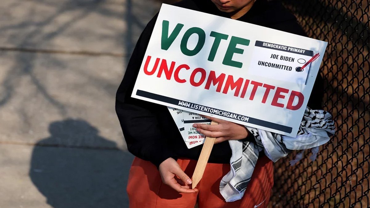 যুক্তরাষ্ট্রে বিরল প্রতিবাদ: মিশিগানে রেকর্ড সংখ্যক ‘আনকমিটেড ভোট’