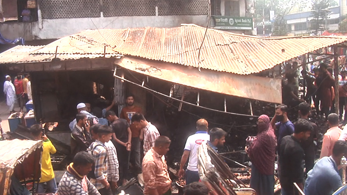 মধ্যরাতে আগুন, কোটি টাকার ফল পুড়লো বগুড়ায়