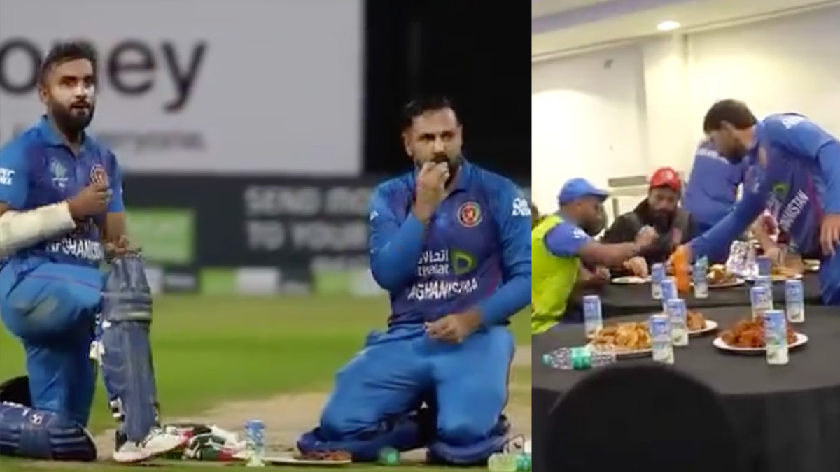মাঠেই ইফতার করলেন আফগান ক্রিকেটাররা