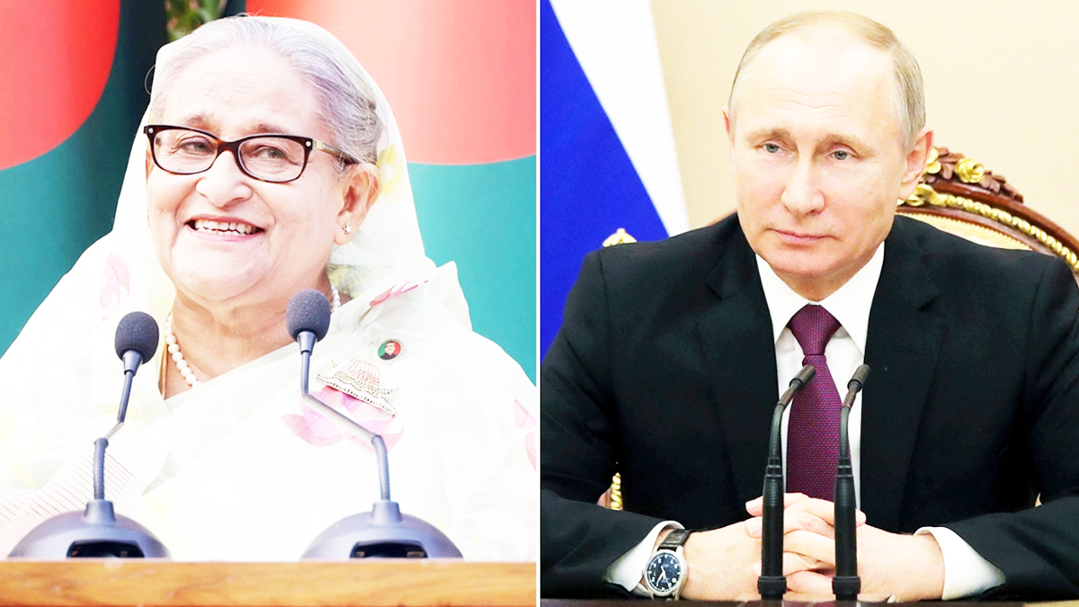 রুশ প্রেসিডেন্ট পুতিনকে শেখ হাসিনার অভিনন্দন