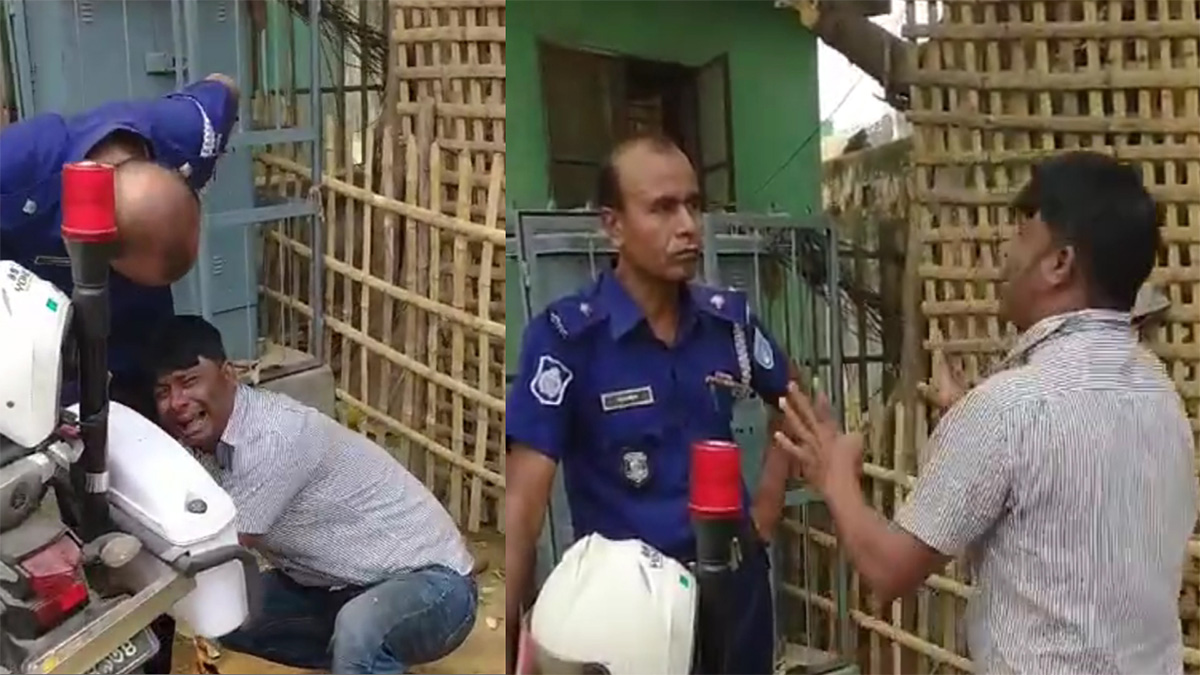 পুলিশের পা ধরে কাঁদলেন, তবুও দিতে হলো জরিমানা