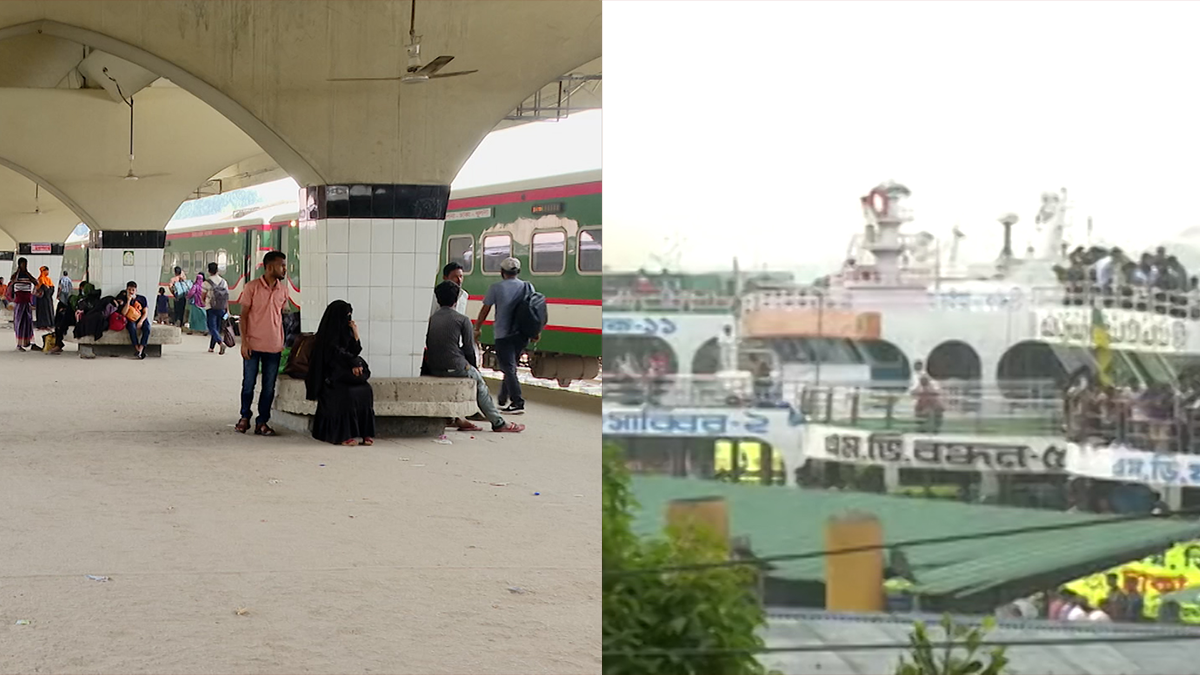 শেষ মুহূর্তের ঈদ যাত্রায় সড়ক-রেল-নৌপথে চাপ কম