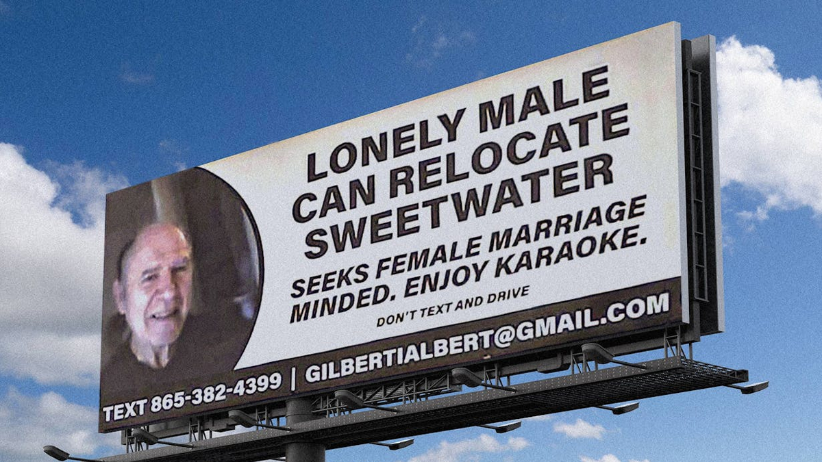 সঙ্গী খুঁজে পেতে বিলবোর্ডে বিজ্ঞাপন