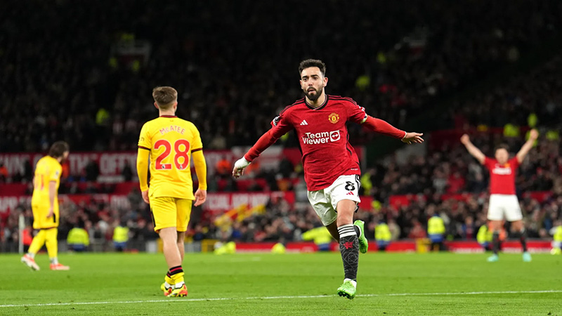 ব্রুনো ফার্নান্দেজের জোড়া গোলে ম্যানচেস্টার ইউনাইটেডের দুর্দান্ত জয়