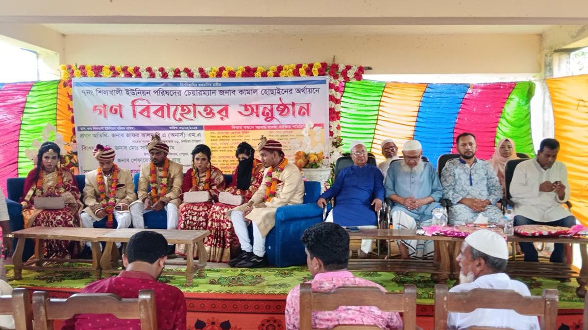 এতিম চার কিশোরীর বিয়ে দিলেন ইউপি চেয়ারম্যান