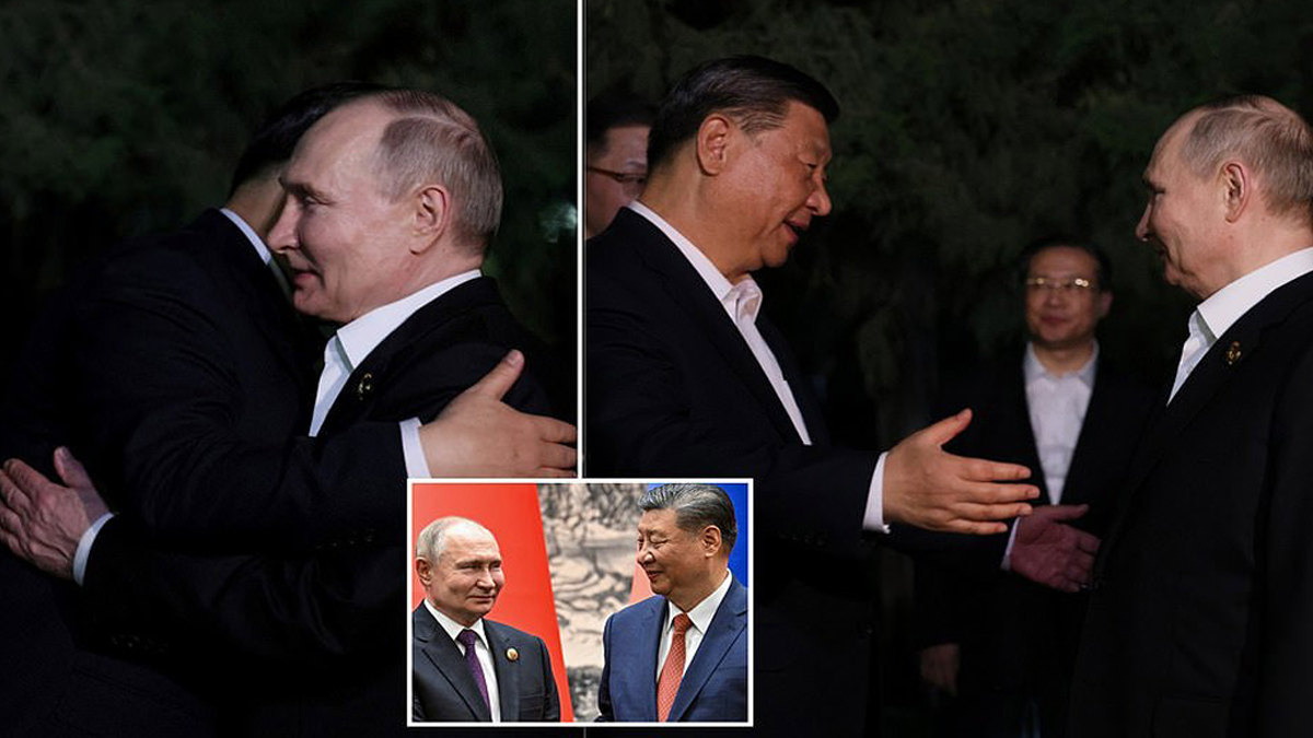 পুতিন ও শি জিনপিংয়ের আলিঙ্গনাবদ্ধ ছবি নিয়ে হোয়াইট হাউসের ঠাট্টা