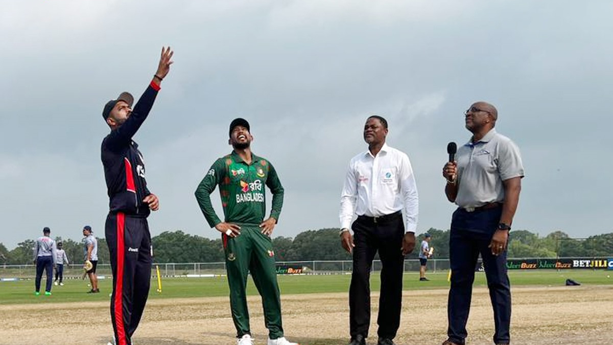 যুক্তরাষ্ট্রের বিপক্ষে টস হেরে ব্যাটিংয়ে বাংলাদেশ