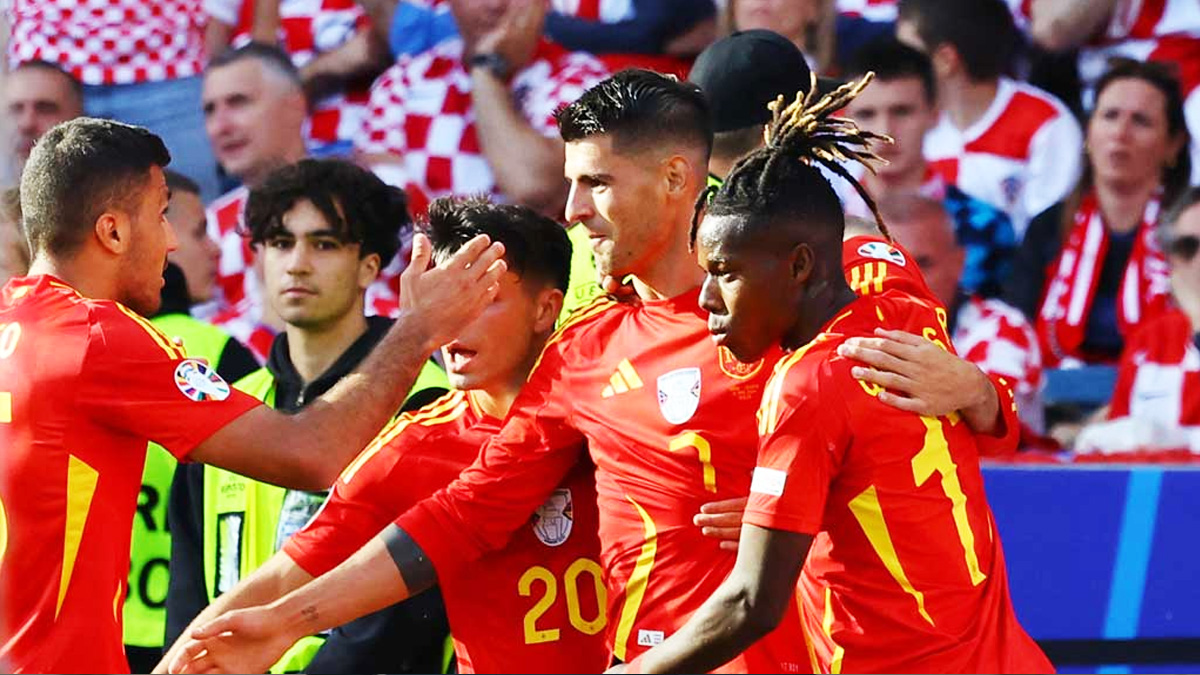 ক্রোয়েশিয়াকে হারিয়ে ইউরোতে উড়ন্ত সূচনা স্পেনের