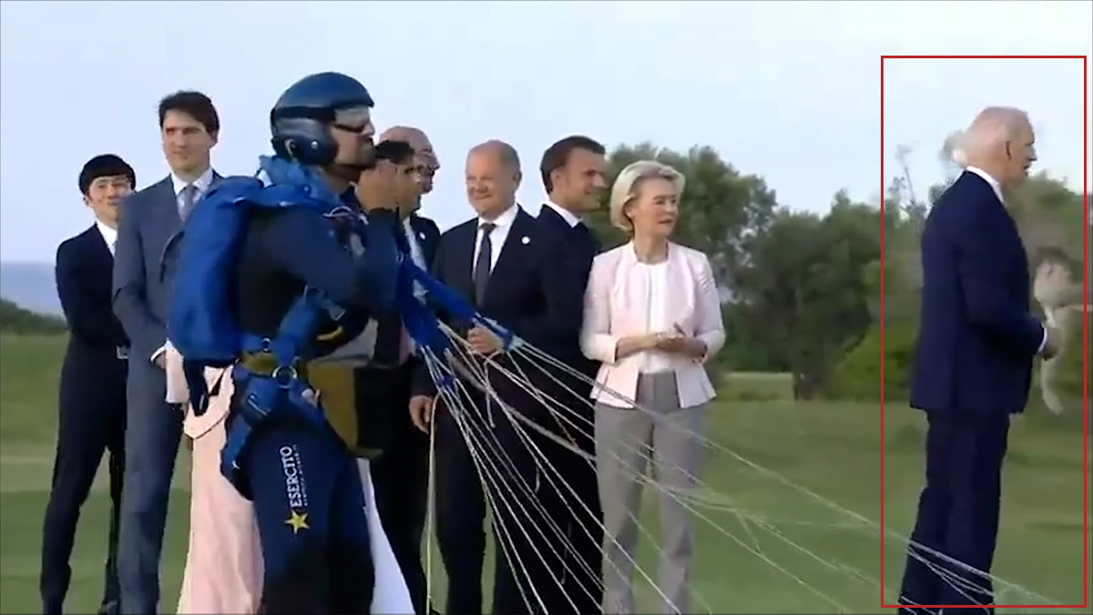 বিচিত্র অঙ্গভঙ্গির কারণে আবারও বিতর্কের মুখে বাইডেন