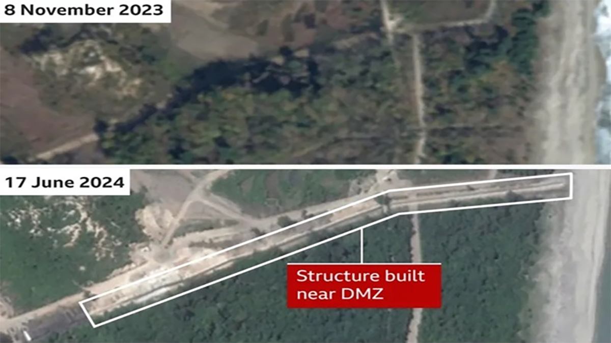 সীমান্তে দেয়াল তুলছে উত্তর কোরিয়া