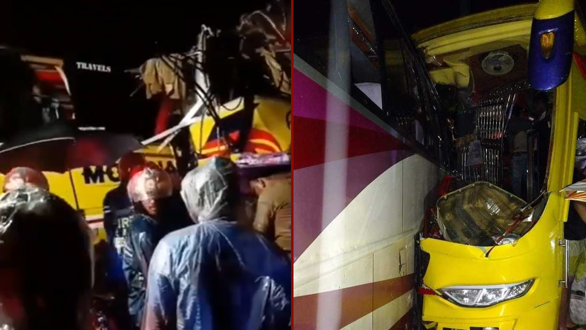 রাতের রাজশাহীতে দুই বাসের মুখোমুখি সংঘর্ষ, নিহত ২