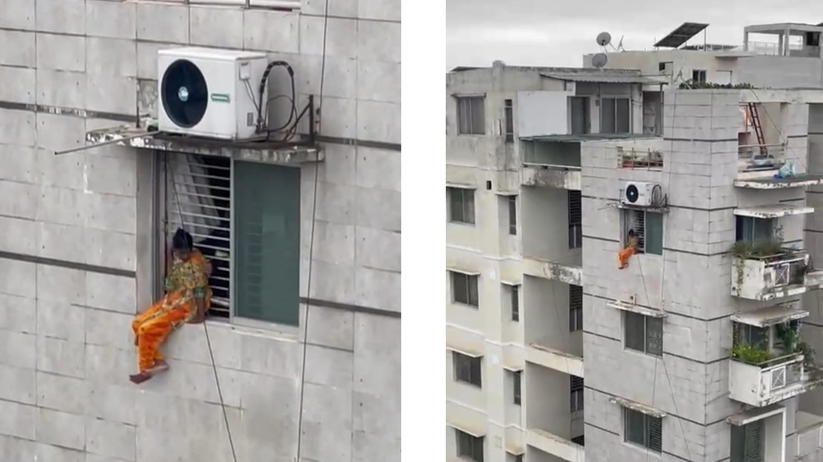 পালিয়ে মায়ের কাছে যেতে চেয়েছিল আইরিন, আটকে গেলো সাততলার কানির্শে