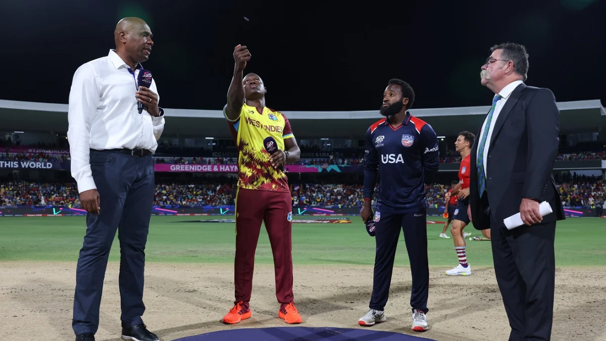 যুক্তরাষ্ট্রের বিপক্ষে টস জিতে ফিল্ডিংয়ে ওয়েস্ট ইন্ডিজ
