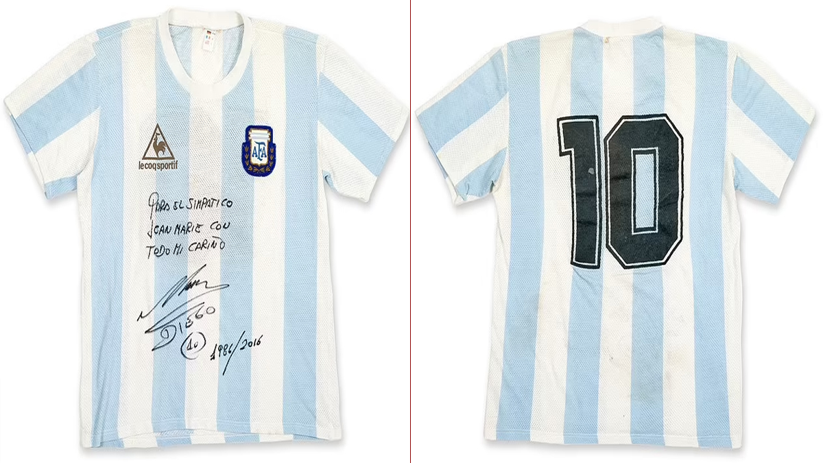 ম্যারাডোনার ’৮৬ বিশ্বকাপের জার্সি নিলামে