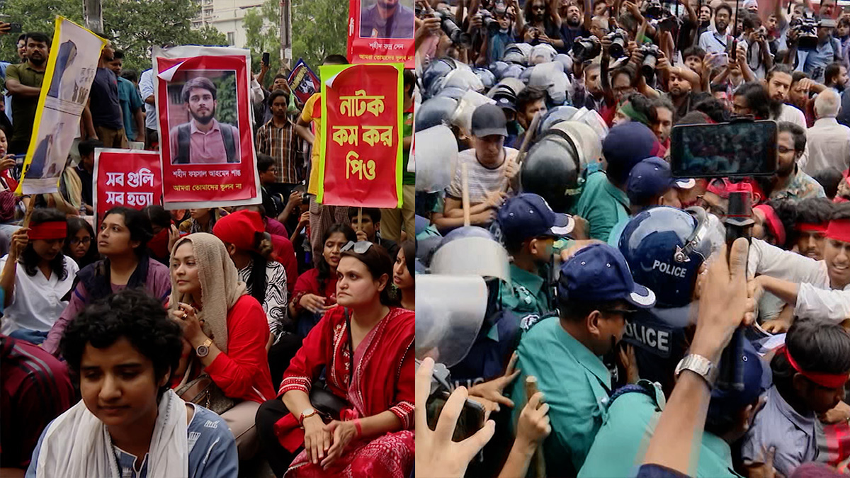 গানে গানে হত্যা-সহিংসতার প্রতিবাদে পুলিশের বাঁধা