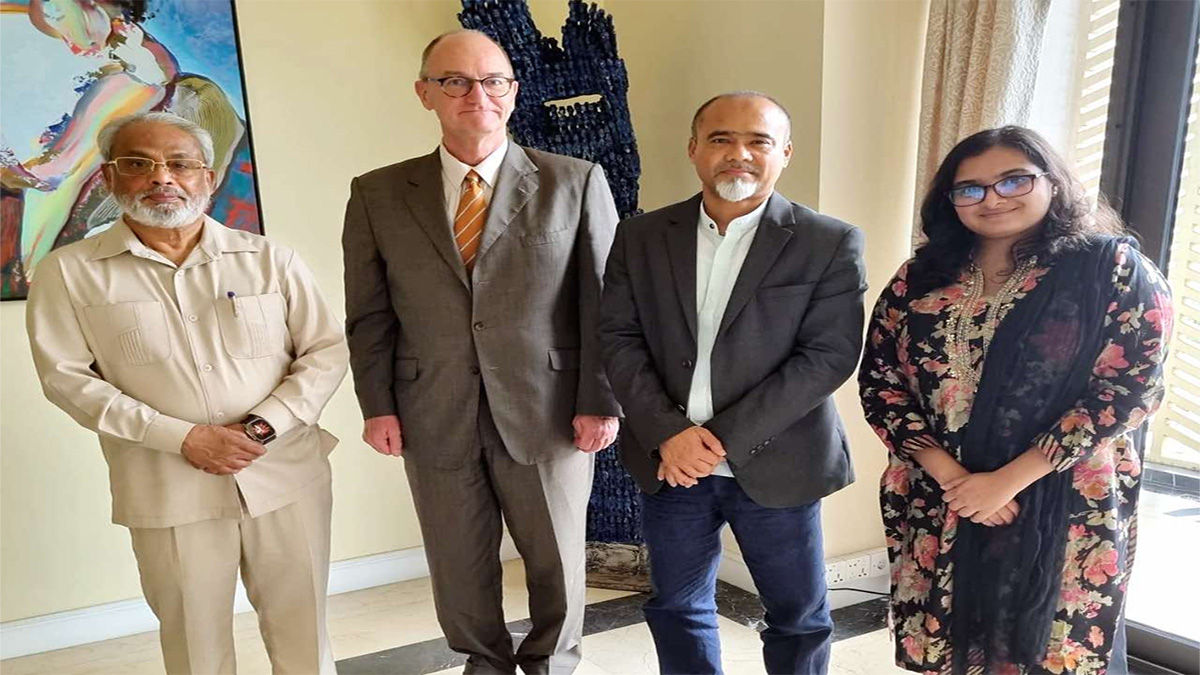 জার্মান রাষ্ট্রদূতের সঙ্গে সৌজন্য সাক্ষাত জি এম কাদেরের