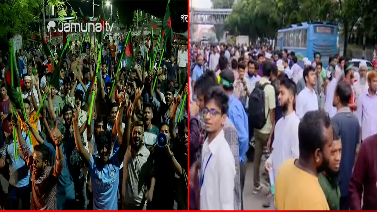 ধানমন্ডি ৩২ সড়ক কাঁটাতার বেষ্টিত, শিক্ষার্থীদের অবস্থান