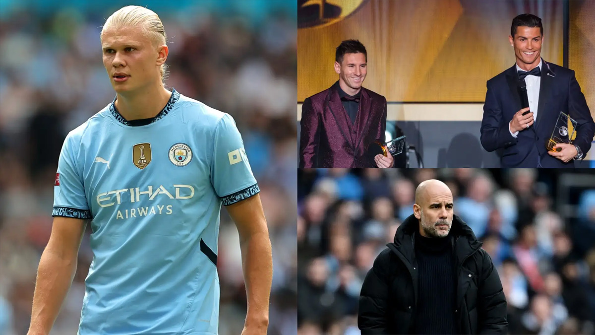 মেসি-রোনালদোর সঙ্গে হাল্যান্ডের তুলনা করলেন গার্দিওলা