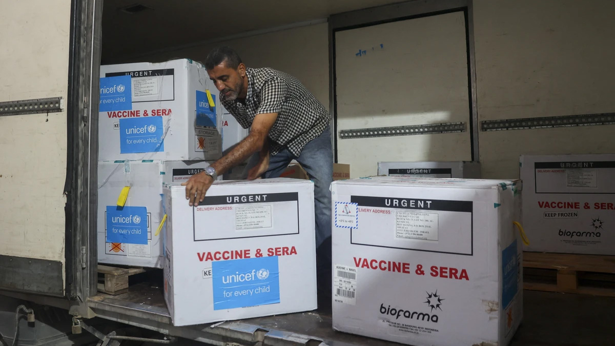 গাজায় প্রায় ১৩ লাখ পোলিও ভ্যাক্সিন প্রয়োজন