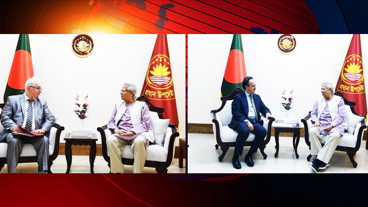 প্রধান উপদেষ্টার সাথে রুশ ও স্প্যানিশ রাষ্ট্রদূতের সাক্ষাৎ