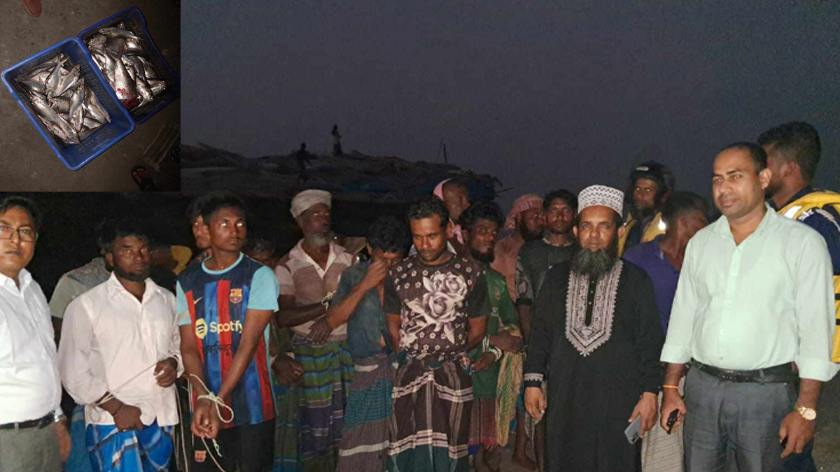 নিষেধাজ্ঞা অমান্য করে ইলিশ ধরায় শিবচরের ১৫ জেলে আটক
